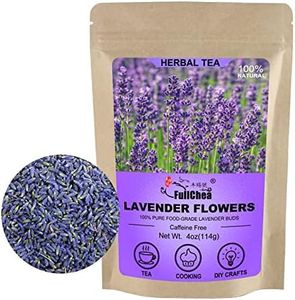 FullChea - Natural Dried Lavender Flowers,114g - Premium Food Grade Lavender Buds - Non-GMO - Caffeine-Free - Perfect for Tea, Lemonade, Baking, Baths