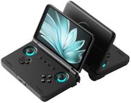 Retroid Pocket Flip 2 Retro Game Console, 5.5" AMOLED 1080P Display, Hall Effect Sticks, 5000mAh Battery, Portable Android Handheld (Black)