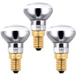 3X R39 25W Lava Lamp Bulb 230V E14 Small Edison Screw Reflector Spot Light Lava Lamp Bulbs Dimmable, Warm White 2600K Energy Saving R39 Spotlight Halogen Bulbs (Gold Base).