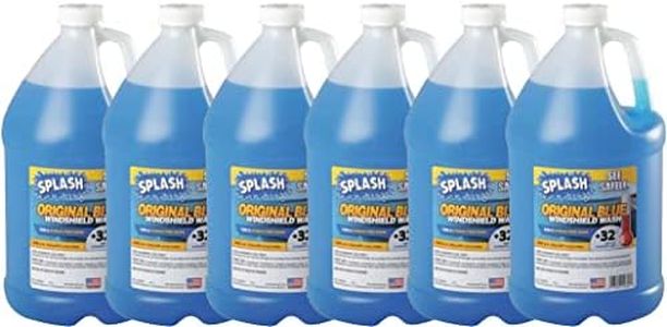 Elite Tool Center 6 Pack Splash Original Blue Windshield Washer Fluid +32 Degree 1 Gallon