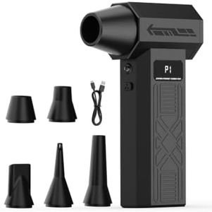 MiaEpic Compressed Air Duster - 110000 RPM Handheld Air Blower, Cordless Keyboard Cleaner with 4-Speed Settings & 5 Versatile Nozzles for Keyboards, Computers, Electronics and Home Cleaning