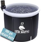 DIVEBLAST Portable Ice Bath Tub for Athletes with Phone Holder - 106 Gallon 29.5 in Cold Plunge Tub Outdoor for Optimal Recovery - Inflatable Ice Bath Tub for Adults - Ice Plunge Tub (Black)