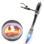 Simond Store Propane Forge Single Burner for Blacksmithing Furnace Foundry Forge Jewelry Making Kiln Farrier - Stainless Steel Propane Burner with Valve