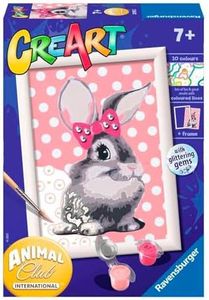 Ravensburger CreArt Cuddly Bunny Paint by Numbers for Children - Painting Arts and Crafts for Kids Age 7 Years and Up, Easter Crafts