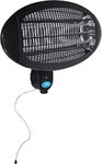 Prem-I-Air 2 kW Wall Mounted Patio Heater with 3 Heat Settings in Black. Electric Outdoor Garden Heating