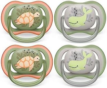 Philips Avent Ultra Air Pacifier - 4 x Light, Breathable Baby Pacifiers for Babies Aged 6-18 Months, BPA Free with Sterilizer Carry Case, SCF085/53