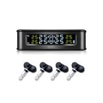 Skyshop® M200 Solar TPMS Car Tyre Pressure Monitoring System | Internal Sensors | Voice Alert | Real-Time Pressure & Temperature
