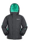 Mountain Warehouse Raptor Kids Ski Jacket, Boys & Girls Snow Coat Forged Iron Grey Kids 5-6 Yrs (104-116 cm)