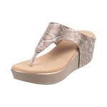 Metro Women's Beige Comfy Fashiona Wedge Heel Sandals UK/7 EU/40 (34-61)