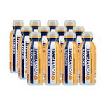 WOW HYDRATE Electrolyte Water, Sports Water with Essential Vitamins for Improved Energy Levels, Low Calorie, Sugar Free & Fat Free, Maximise Hydration, Orange Flavour, 12 x 500ml