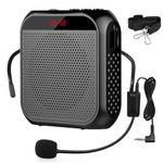 ZORBES® Voice Amplifier for Teachers - Microphone Headset Set 2200 mAh, with Headset Microphone Support TF Card/U Flash Disk, Portable Voice Amplifier for Teachers, Tour Guide, Coach, Speaker (Black)
