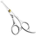 LILYS PET 5.0" Stainless Steel Small Ball Tip Facial Hair Scissors for Nose Hair,Ear Hair,Face Hair,Paw Hair (Hand Shape Handle)