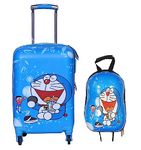 DPARANI Kids Cartoon Print 16 inches Doraemon Cartoon Print Polycarbonate Boy's Suitcase/Trolley Bag and 13 inches Hardshell Bag for Kid's and Girls/Boys