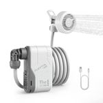 FLEXTAILGEAR Max Shower Portable Camping Shower with Pump, Outdoor Battery Showers with Shower Head and Hose, Mobile Outdoor Showers for Caravanning, Beach, Pet Laundry