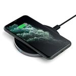 SATECHI Qi-Certified Aluminum Wireless Charger - Compatible with iPhone 14/14 Plus, iPhone 13 Pro Max/13 Pro/13 Mini/13, iPhone 12 Pro Max/12 Pro/12 Mini/12 - Adapter Sold Separately (Space Gray)