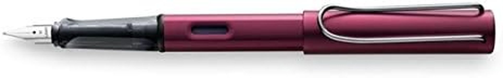 Lamy AL-Star Fountain Pen (M) & 5 Black Ink Cartridges (Black Purple)