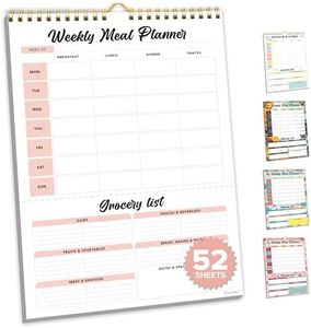 DECORABLY MEAL PLANNER SIMPLE with Grocery list bottom 7x10" (MINIMAL PINK)