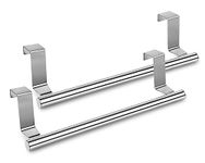 ds. distinctive style Kitchen Towel Holder Over Cabinet Door Towel Bar 2 Pieces Stainless Steel Kitchen Towel Hanger