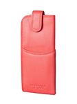 Real Leather Glasses Case in Bright Red genuine leather spectacle pouch ladies mens