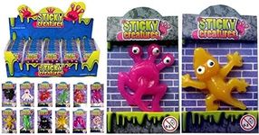 12 X Sticky Creatures Throwing Toys - Party Bag Filler