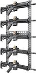 OneTigris Gun Rack for Wall Mount, Closet Airsoft Displays Holds Up 100lbs, BB Rifle Rack for Firearms Heavy Duty Carbine Chest, Additional Gun Accessory Easy Assembly 21.5"*44.1" Gray Large