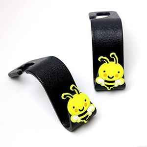 MaPctSy Smiley Sunflower Car Hooks, Car Seat Back Hooks Hanger Vehicle Storage Hook,Cute Sun Flower Seat Headrest Hook for Purse, Cloth, Grocery Bags fit Universal Vehicle S Type