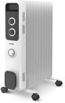 KEPLIN 2.5KW Oil Filled Electric Radiator, Energy Saving with 11 Fins, Adjustable Temperature, Overheat Protection, Programable Thermostat, 3 Settings & On/Off Timer for Maximum Warmth - Home & Office