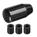 KIMISS Universal Shift Knob, Car Modified Carbon Fiber Stand Head Manual Transmission Lever Knob Head Stick Shift Knob with 8/10/12mm Self-Tapping Screws Gear Shift Knob Car Parts Accessory