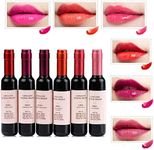 PICKX 6 Colors/Set Wine Lipstick Matte Long Lasting Waterproof Lip Tint Set Lip Gloss Lip Stain for Girlfriends, Women, Moms (OR01)