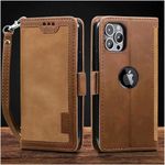 Excelsior Flip Cover Compatible with iPhone 13 Pro Max | Premium PU Leather | 360 Degree Protection (Coffee)