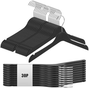 VWV Plastic Hangers 30 Pack, 16.9-inch Stylish and Durable Suit Hangers with 360° Swivel Hooks for Suit, Coats, Sweaters, Shirts, and Sundresses.