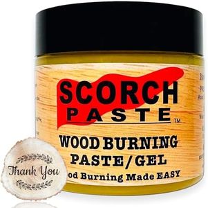 Scorch Paste - The Original Wood Burning Paste, Wood Burning Gel for Crafting & Stencil Wood Burning, Accurately & Easily for Do-it-Yourself Arts, Wood, Canvas & More - 3 OZ