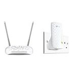 TP-Link 300 Mbps Wireless N USB VDSL/ADSL Modem Router(TD-W9970) & AC750 Universal Dual Band Range Extender, Broadband/Wi-Fi Extender, Wi-Fi Booster/Hotspot (RE220)