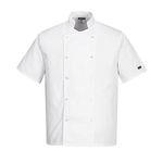 Portwest C733 Modern Lightweight Cumbria Chefs Jacket S/S White, 3X-Large