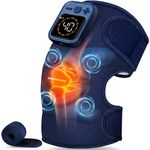 KingPavonini Cordless Knee Massager for Pain Relief, Newly 4 Motors Vibration, 5 Heat Levels, 6 Massage Modes, Knee Heating Pad for Knee Pain, Heated Knee Massager Brace, Gifts for Mom Dad (1Pack)