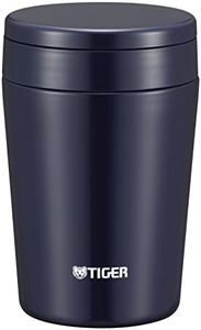 Tiger Thermos Vacuum Insulation Soup jar 380ml Warm Lunch Box Wide-Mouth Round-Bottom Indigo Blue MCL-B038-AI