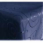 JEMIDI Tablecloth Ornaments Silk Gloss Precious Table Cover Tablecloth 31 Sizes and 7 Colours Dark Blue Round 160cm