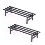 UGAOO Elevate Square Tube Plant Stand (Set of 2) | Heavy Duty Iron Pot Stand for Balcony, Home Decor, Indoor and Outdoor Use (Black)