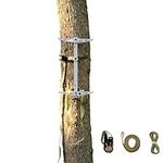 ONECHOI Climbing Sticks, 17” Lightweight Aluminium Hunting Climbing Sticks w/Silent Design, Tree Stand Sticks w/Full Steps & Pivoting V-Brackets & 20” Rope Aiders, Tree Steps for Deer Hunting Gear