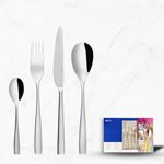 Sola Switzerland - Anno 24-Piece Imported Cutlery Set | Premium Chrome Nickel Steel 18/10 | Swiss-Made | Corrosion-Resistant | Long-Lasting Finish | Gift Box Packaging