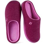 RockDove Women's Original Two-Tone Memory Foam Slipper, Size 5/6 UK Women, Rose Carmine