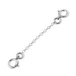 Sterling Silver 1mm Bracelet Safety Chain | Available Lengths 1", 2", 3" | Safety Chain for Your Bracelet, Necklace, Anklet and Other Jewelry, Sterling Silver