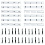 brackit 30pc Pack of Heavy Duty Steel Flat Straight Fixing Plates with 120x Screws - Ideal for Use as Supports or for Repair Fixing Mending Joining Furniture