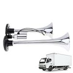 Aeutwekm Semi Truck Air Horn - 150db Trumpet Car Air Horn Train Horns Kit | Electric Double Tube Motorcycle Train Air Horn, Impact Train Horn for Trucks, Any 12/24v Vehicles