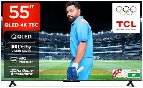 TCL 139 cm (55 inches) 4K UHD Smart QLED Google TV 55T6C
