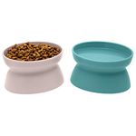 Kitty City Raised Cat Food Bowl Collection, Stress Free Pet Feeder and Waterer