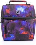 J World Corey Kids Lunch Bag. Insulated Lunch-Box for Boys Girls, Galaxy