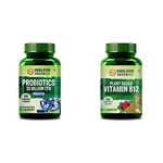Himalayan Organics Probiotics Supplement 35 Billion CFU for women & men 100 Veg Capsules & Organic Vitamin B12 Certified Organic & Natural 120 Veg Capsules
