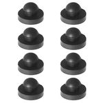 Maxmoral 8pcs Push-in Rubber Bumper Tight-Grip Stem 9/16" Diameter fits 1/4" Hole in 1/8" Thick Material, Black