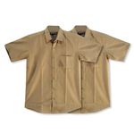 Khadi Era Men Khaki Shirts | Set of 2 | 36 Inches|Half Sleeves |Workers and Drivers Khaki Shirts |Comfortable Wear |Work/Duty Wear